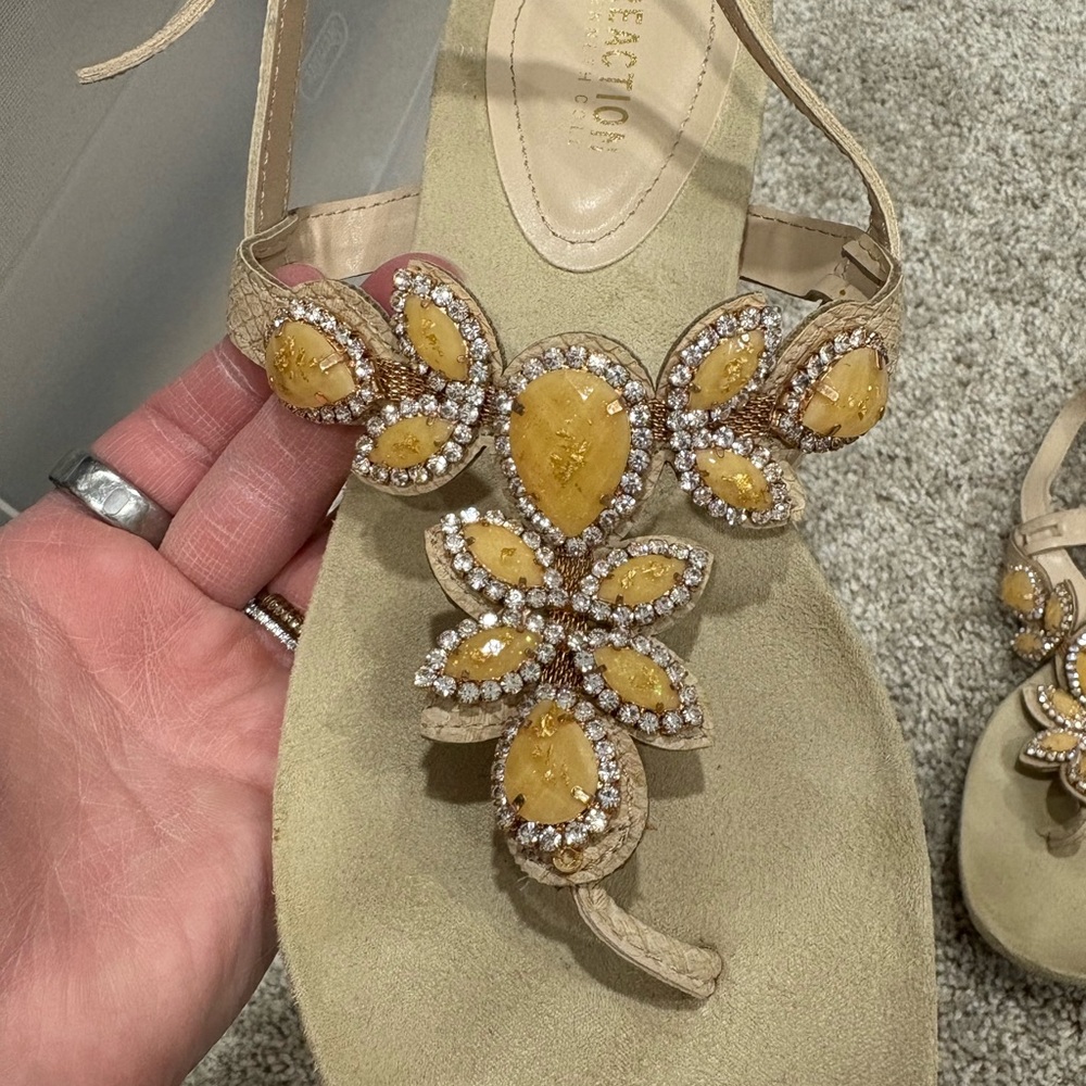 Kenneth Cole Reaction Lost Nite Thong Sandal Size 8.5 - Picture 2 of 5